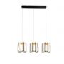 Aviano Xara 72100310 lampa wisząca 3x45 W czarna-złota zdj.1