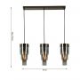 Aviano Grans 72110310 lampa wisząca 3x W czarna-chrom zdj.4