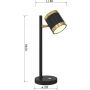 Wofi Toulouse 8003104S lampa biurkowa 1x10 W czarna zdj.2