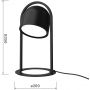 Wofi Nizza 8045102 lampa biurkowa 1x105 W czarna zdj.2