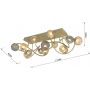 Wofi Metz 90151204 lampa podsufitowa powyżej 6x3.5 W złota zdj.2