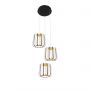 Aviano Xara 92100310 lampa wisząca 3x45 W czarna-złota zdj.1