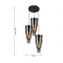Aviano Grans 92110310 lampa wisząca 3x W czarna-chrom zdj.4
