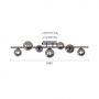 Aviano Sevilla 92140710 lampa podsufitowa x3 W czarna-chrom zdj.1