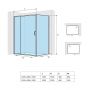 Actima Seria 201 KAAC18051200LPN drzwi prysznicowe 120 cm rozsuwane chrom połysk/szkło przezroczyste zdj.4