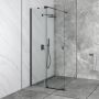 Besco Vayo Black VYB100200C ścianka prysznicowa z drzwiami 100 cm zdj.4