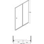 Besco Duo Slide DDS110 drzwi prysznicowe 110 cm rozsuwane do wnęki zdj.2