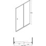 Besco Duo Slide DDS140 drzwi prysznicowe 140 cm rozsuwane do wnęki zdj.2