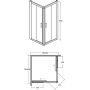 Besco Modern 185 MK80185G kabina prysznicowa kwadratowa 80x80 cm chrom zdj.2