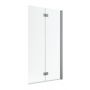 Radaway Nes Brushed Nickiel PND I 100101109101R parawan nawannowy 110 cm 2-częściowy szczotkowany/szkło przezroczyste zdj.1