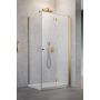 Radaway Nes Brushed Gold KDJ-B 100250809901R drzwi prysznicowe 80 cm składane złoty szczotkowany/szkło przezroczyste zdj.1
