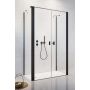 Radaway Nes Black DWD+2S 100351005401 drzwi prysznicowe 100 cm uchylne do ścianki bocznej zdj.1