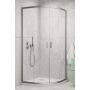 Radaway Alienta Brushed Nickel A 102280809101 kabina prysznicowa 80x80 cm półokrągła nikiel szczotkowany/szkło przezroczyste zdj.1
