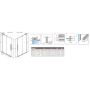 Radaway Furo PND II 103095880101R parawan nawannowy 58.8 cm 2-częściowy chrom połysk/szkło przezroczyste zdj.2