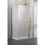 Radaway Nes Brushed Gold KDJ 100320909901R drzwi prysznicowe 90 cm uchylne złoty szczotkowany/szkło przezroczyste zdj.1