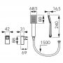Ferro Sinus U170BLB zestaw prysznicowy zdj.2