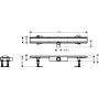 Hansgrohe RainDrain Compact 56164800 odpływ liniowy 70 cm stal zdj.2