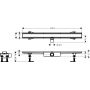 Hansgrohe RainDrain Compact 56166800 odpływ liniowy 80 cm stal zdj.2