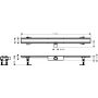 Hansgrohe RainDrain Compact 56170800 odpływ liniowy 100 cm stal zdj.2