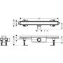 Hansgrohe RainDrain Compact 56175000 odpływ prysznicowy 60 cm stal zdj.2