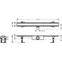 Hansgrohe RainDrain Compact 56178800 odpływ liniowy 80 cm stal zdj.2