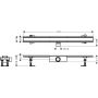 Hansgrohe RainDrain Compact 56180800 odpływ liniowy 90 cm stal zdj.2