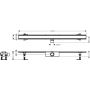 Hansgrohe RainDrain Compact 56184800 odpływ liniowy 120 cm stal zdj.2