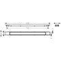 Hansgrohe RainDrain Match Plus 56215670 element zewnętrzny odpływu 80 cm czarny zdj.2