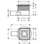 Hansgrohe RainDrain Point 56246800 odpływ prysznicowy 10 cm stal zdj.2