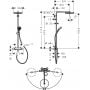 Hansgrohe Pulsify S 24236000 zestaw prysznicowy ścienny termostatyczny z deszczownicą chrom zdj.2