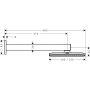 Hansgrohe Raindance Alive Q 24551700 deszczownica z ramieniem 34.3x21.4 cm prostokątna biała zdj.2