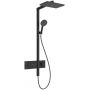 Hansgrohe Raindance Alive Q 24581670 zestaw prysznicowy ścienny termostatyczny z deszczownicą czarny zdj.1