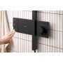 Hansgrohe Raindance Alive Q 24590670 zestaw prysznicowy ścienny termostatyczny z deszczownicą czarny zdj.4