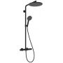 Hansgrohe Raindance Alive S Puro 24593670 zestaw prysznicowy ścienny termostatyczny z deszczownicą czarny zdj.1