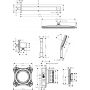 Hansgrohe Raindance Alive Q 24620670 zestaw prysznicowy podtynkowy termostatyczny z deszczownicą czarny zdj.2