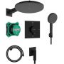 Hansgrohe Raindance Alive S 24630670 zestaw prysznicowy podtynkowy termostatyczny z deszczownicą czarny zdj.1