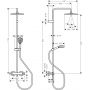 Hansgrohe Vernis Shape 26429670 zestaw prysznicowy ścienny termostatyczny z deszczownicą czarny zdj.2