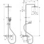 Hansgrohe Vernis Shape 26900670 zestaw prysznicowy ścienny termostatyczny z deszczownicą czarny zdj.2