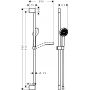 Hansgrohe Activera Select S 28046670 zestaw prysznicowy ścienny czarny zdj.2