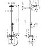 Hansgrohe Activera S 28871670 zestaw wannowo-prysznicowy ścienny termostatyczny z deszczownicą czarny zdj.2
