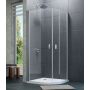 Huppe Design Pure 1/4 koła 8P1608092322 drzwi prysznicowe 90 cm uchylne srebrny połysk/szkło przezroczyste zdj.1
