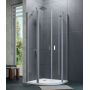 Huppe Design Pure 1/4 koła 8P1709092322 drzwi prysznicowe 100 cm uchylne srebrny połysk/szkło przezroczyste zdj.1
