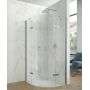 Huppe Aura Pure 1/4 koła AP0402069322 drzwi prysznicowe 90 cm uchylne srebrny połysk/szkło przezroczyste zdj.1