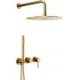 KFA Armatura Moza 503951131 zestaw wannowo-prysznicowy podtynkowy z deszczownicą złoty zdj.1