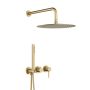 KFA Armatura Moza Brushed Light Gold 503951139 zestaw wannowo-prysznicowy podtynkowy z deszczownicą złoty zdj.1
