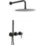 KFA Armatura Moza 503951181 zestaw wannowo-prysznicowy podtynkowy z deszczownicą czarny zdj.1