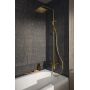 KFA Armatura Logon Brushed Light Gold 513692539 zestaw wannowo-prysznicowy ścienny z deszczownicą złoty zdj.3