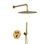 KFA Armatura Moza Brushed Gold 573953031 zestaw prysznicowy podtynkowy termostatyczny z deszczownicą złoty zdj.1