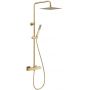 KFA Armatura Logon Brushed Light Gold 574692039 zestaw prysznicowy ścienny termostatyczny z deszczownicą złoty zdj.1