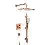 KFA Armatura Malaga Rose Gold 575933034 zestaw prysznicowy podtynkowy termostatyczny z deszczownicą miedź zdj.1